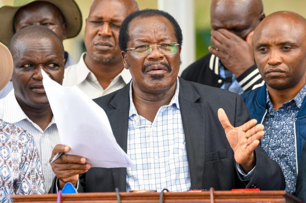 KTDA Vice Chairman Omweno Ombasa speaking during the event