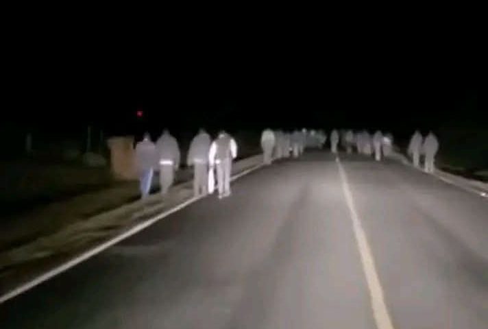 Simotwo High School students during the walkout.