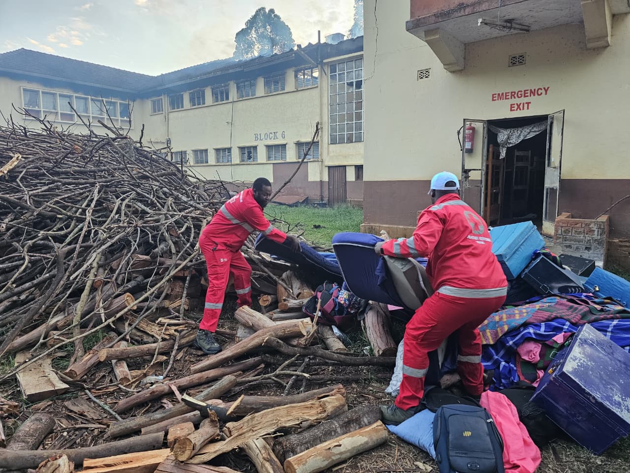 BREAKING: Dawn Fire Razes Dormitory at Hill School Eldoret – 340 Students Escape Unhurt